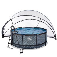 Каркасний басейн EXIT 360x122 см, із накриттям "Камінь"